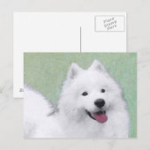 サモ絵画イエドの可愛いオリジナルの犬芸 ポストカード (正面/裏面)