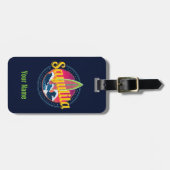 サユリタメキシコサーファーヴィンテージウェーブサンセットビグウェブ ラゲッジタグ (正面横)