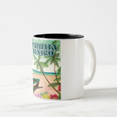 サユリタメキシコビーチポスター ツートーンマグカップ (正面右)
