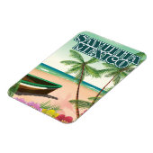 サユリタメキシコビーチポスター マグネット (左側)