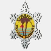 サユリタメキシコリビエラナヤリットサーフィンサーフ スノーフレークピューターオーナメント (右)