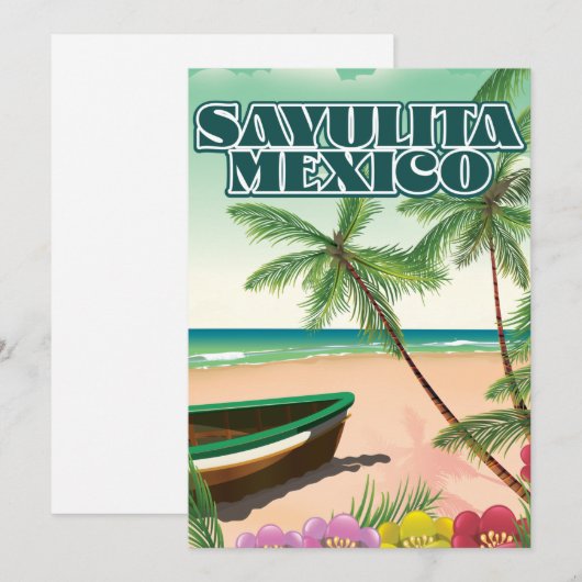 サユリータ メキシコ ビーチポスター セーブザデート (正面/裏面)