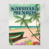 サユリータ メキシコ ビーチポスター ポストカード (正面)