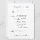 サユリ結婚ータでの週末 | 旅程 (裏面)