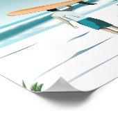 サユルティナメキシコサーフビーチ ポスター (角)