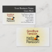 サヨナイテンション,ハローペンションリタイおもしろいアメント 名刺 (正面/裏面)