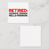 サヨナイテ退職したンションハローペンション スクエア名刺 (正面/裏面)