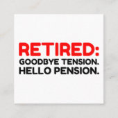 サヨナイテ退職したンションハローペンション スクエア名刺 (正面)