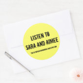 サラおよびAimeeの話を聞いて下さい ラウンドシール (封筒)