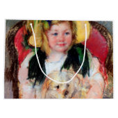 サラと彼女の犬、カッサット ラージペーパーバッグ (裏面)