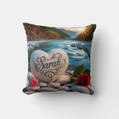 サラのサンセットリバーストーン クッション (正面)