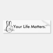 サラのスマイルの自殺の認識度のギア バンパーステッカー (正面)