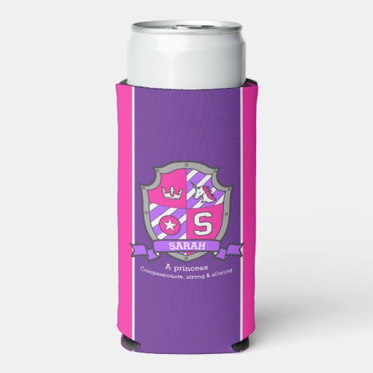 サラの名前はピンクのクレストのユニコーンを意味する スリム缶クーラー (Seltzer正面)