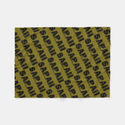 サラの孤児の黒いキャラクター、はっきりしたで動揺してな文字 フリースブランケット (正面(横))