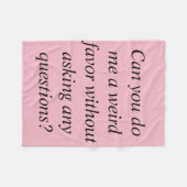 サラの孤児の黒い引用文は風変わりなfavoを半球形に作ることができます フリースブランケット (正面(横))