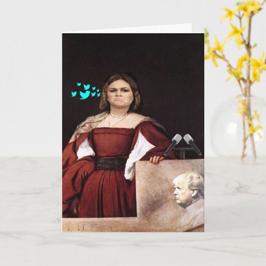 サラの行商人の研摩機のカスタマイズ可能なバースデー・カード カード (黄色い花)