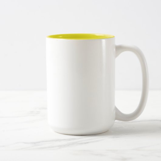 サラの黄色15のozのツートーンマグ ツートーンマグカップ (右)