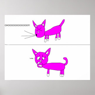 サラはポスターをくしゃみをする ポスター