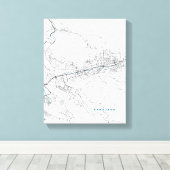 サラエボシティの地図 キャンバスプリント (インサイチュ (ウッドフロア))