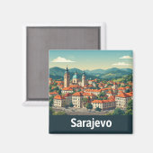 サラエボ ボスニア 旅行 お土産 記念品 🗺️ マグネット (正面/裏面)