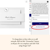 サラエレガントブラック&ホワイト・ミール・チョイス結婚ズ 出欠カード