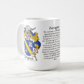 サラゴサ家族の紋章付き外衣 コーヒーマグカップ (正面左)