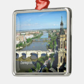 サラゴサ、スペイン風光明媚な写真、 メタルオーナメント (左)