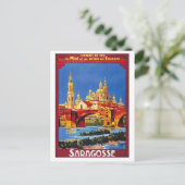 サラゴッセ，スペイン，都市，ヴィンテージ旅行はがき ポストカード (スタンド正面)