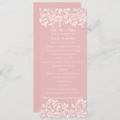 サラサービスのジェーンのピンク及び白い発注 プログラム (正面/裏面)