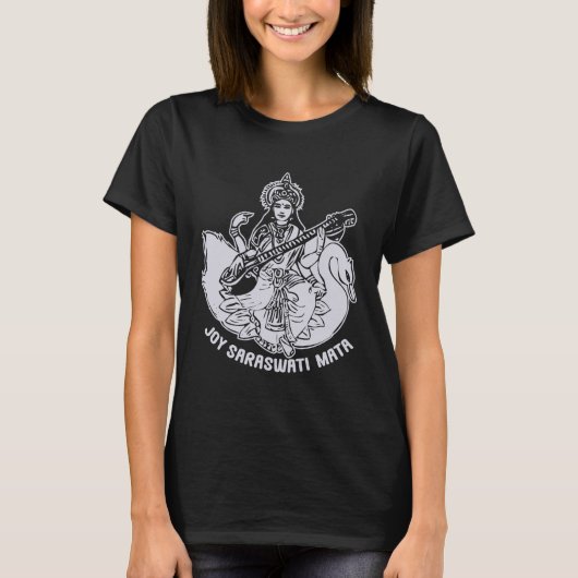 サラスヴァティヒンドゥー女神 Tシャツ (正面)