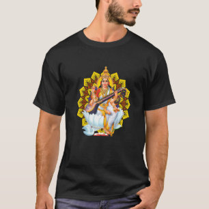サラスヴァティー 聖なる幾何学 第三の眼 イシャ ヒンズー教 リン Tシャツ