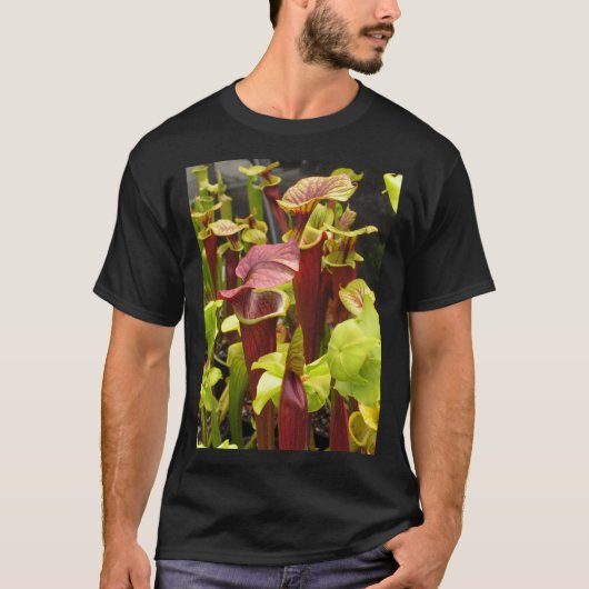 サラセニアのflavaの写真のワイシャツ(前部及び背部) tシャツ (正面)