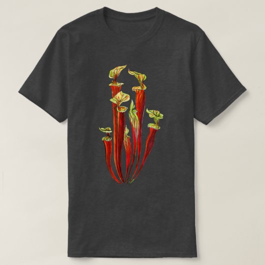 サラセニア肉食植物 Tシャツ (デザイン正面)