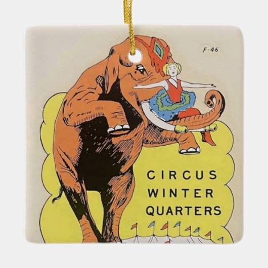 サラソタサーカスウィンタークォーターズ セラミックオーナメント (正面)