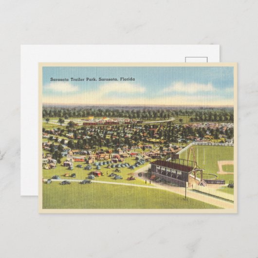 サラソタトレーラーパークヴィンテージフロリダ ポストカード (正面/裏面)