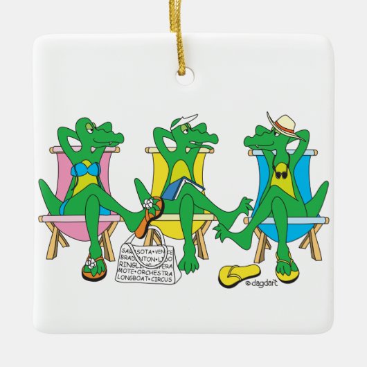 サラソタビーチセラミックオーナメント セラミックオーナメント (正面)