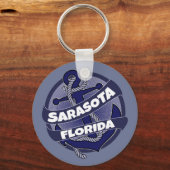 サラソタフロリダいかりスワールキーチェーン キーホルダー (正面)