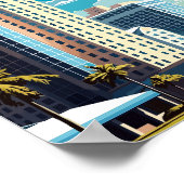 サラソタフロリダアートヴィンテージ旅行イラストレーション ポスター (角)