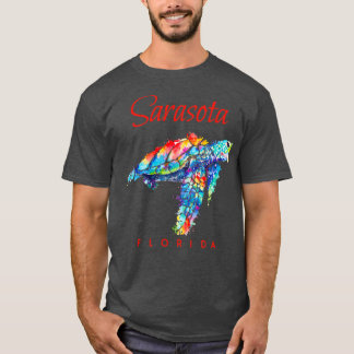 サラソタフロリダウォーター色ウミガメ Tシャツ