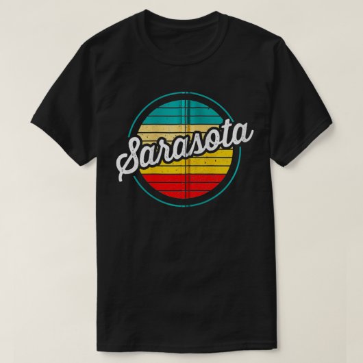 サラソタフロリダレトロサンセット動揺してヴィンテージB Tシャツ (デザイン正面)