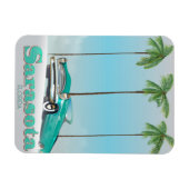 サラソタフロリダヴィンテージスタイル旅行ポスター マグネット (横)