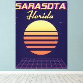 サラソタフロリダ1980年代ヴィンテージ旅行プリント。 キャンバスプリント (インサイチュ (ウッドフロア))