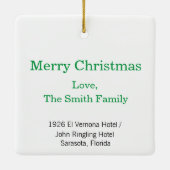 サラソタリンリンリングホテル セラミックオーナメント (裏面)