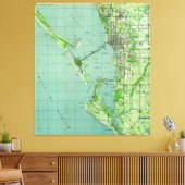 サラソタヴィンテージの地図（1944年） キャンバスプリント (インサイチュ (リビング))