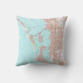 サラソタヴィンテージの地図（1973年） クッション (裏面)