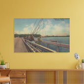 サラソタ州（フロリダ州） – 人々の魚釣りオフ キャンバスプリント (インサイチュ (リビング))