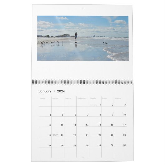 サラソタ暦2024 カレンダー (1月 2026)