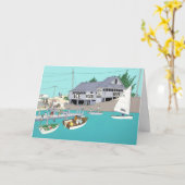 サラソタ フィッシュ キャンプ カード (黄色い花)