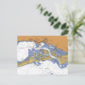 サラソタ、フロリダハーバー航海のチャートはがき ポストカード (スタンド正面)