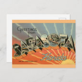 サラソタ・フロリダポストカードからの挨拶 ポストカード (正面/裏面)